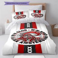 Ajax logotipas Raštas Lovos patalynės komplektas Antklodė ir užvalkalas Pagalvės užvalkalas Namų dekoracija Gimtadienio dovana (1 * antklodės užvalkalas + 2 * pagalvės užvalkalai, be šerdies) 135x200cm