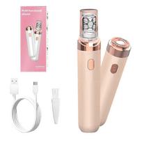 Pluxy Epil Pro 3.0 Belaidis Veido Epiliatorius ir Antakių Skustuvas - 2-in-1 Plaukų Šalinimo Priemonė Veidui, Rankoms, Kojoms, Pažastims, Bikini Zonai rožinė