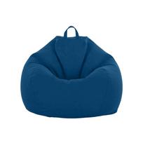 Washable Bean Bag Chair Sofa Cover Removable Puff Couch Cover Lazy Sofa Cover  Bedroom 80*90cm mėlyna