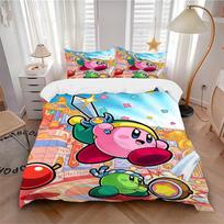 3pcs bedding set Kirby Includes 1 Comforter + 2 Pillowcases, Without Pillow Inserts, Soft Comfortable,a0910235 135x200cm