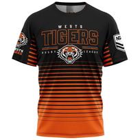 Wests Tigers išvykos regbio marškinėliai vyriški Y2K didelio dydžio laisvalaikio viršutinė dalis, tinkama kasdieniam dėvėjimui ir treniruotėms L