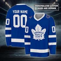 NAUJIENA! Personalizuotas Toronto Maple Leafs ledo ritulio marškinėlis Ledo ritulio komandos dovana Gerbėjo sukurtas XXL