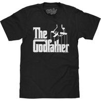 Tee Luv Men's The Godfather Shirt - Retro Mafia Movie Logo T-Shirt S juoda
