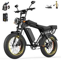 Aairsk X5 elektrinis dviratis su 48V 15Ah baterija, kortelės atrakinimu ir posūkių rodikliais juoda