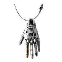 Steampunk Necklace Alloy Necklace with Mechanical Bionic Hand Pendant Robotic Jewelry Gift for Men Women Cyberpunk Enthusiasts A