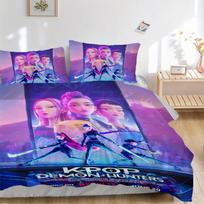 K-Pop Demon Hunters: Netflix Animated Series Bedding Set Comforter Cover Gift for Bedroom,Includes 1 Cover and 2 Pillowcases, No InsertB661 135x200cm