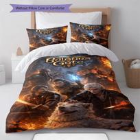 Baldur's Gate RugPattern Bedding Quilt Set Quilt Cover Pillowcase Home Decoration Birthday Gift (1 * duvet cover + 2 * pillowcase, without core) 135x200cm
