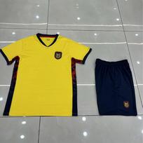 Ekvadoro namų futbolo aprangos komplektas - Vyriški, paaugliški ir vaikiški trumpomis rankovėmis marškinėliai ir šortai Size 30
