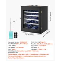 SucceBuy Miniatures Storage Case with 5 Tray 11/13 Slots Clear View Miniature Transport Case for Collectibles Minis Not Included
