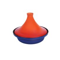Enameled Taji Pot Kitchen Commercial Cookware Set for Braised Chicken and Rice Casserole Kitchen Stewed Steamer Pot 3-4L oranžinė