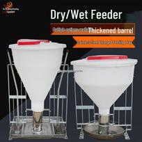 Automatinis sauso ir šlapio maisto dozatorius penimiems kiaulių pateliams ir dideliems paršeliams 80kg Dry Feeder Large Round Basin