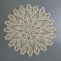 Rankų darbo nėrimo medvilninio siūlo apvalus staltiesė Europos Amerikos kaimo stiliaus lempos gaubtas tuščiavidurė staltiesė Skersmuo 60cm Diameter about 60cm smėlis