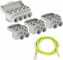 SLT50 Al 10-50/Cu 2.5-35mm² 1000V Distribution block set 3xSLT50-2-1+1xSLT50-4-3 MAS50SET02 | 4744397028754