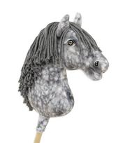 Hobby Horse Large Premium Stick Horse - Dapple Grey with Grey Mane A3