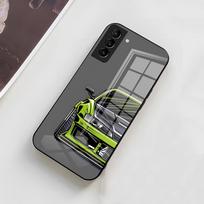 Japoniškas JDM Drift Car telefono dėklas, skirtas Samsung A56 A36 A26 A16 A15 A25 A35 A55 A14 A34 A24 A54, stiklinis dėklas Samsung A25