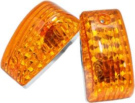 Hino Profia Door Side Marker Light Lamp Terravy Ranger Pro Dutro Truck Turn Signal Lens Corner 2pcs Left Right Set Avan Knight KRB137 & (Amber) gintaras
