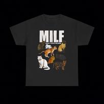 MILF  VYRAS, MYLIU KATINIUS  Marškinėliai grunge emo y2k juokinga katė amity afflcition goth XL