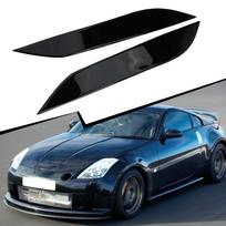 2x Žibintų antakių apdailos lipdukai Automobilio priekinių žibintų vokelių apdailos lipdukai Nissan 350Z Z33 2006-09 Žibintų antakių formavimo dekoravimo rinkinys China Mainland