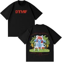 Įkvėpta Bad Bunny DTMF Tropinis Kameros Spaudinys Ispaniški Žodžiai Streetwear Unisex Juodi Medvilniniai Marškinėliai 4XL