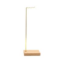 Flat Base Wind Chime Stand Stable Multi-functional Wind Chime Hanger Solid Wood Space-Saving Necklace Storage Rack chaki