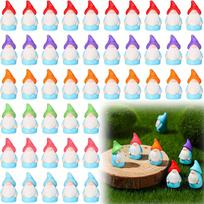 5/10Pcs Mini Resin Gnomes Statues Ornaments Cute Fairy Miniature Gnome Figurines For Miniature Garden