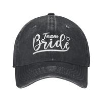 Team Bride Birdal Party Wife to Be Baseball Caps Vintage Distressed Cotton Bachelorette Headwear Unisex Outdoor Adjustable Hat Adjustable juoda