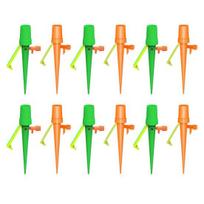 12 Pcs Plant Self Watering Spikes Adjustable Slow Release Watering Spikes Plant Drip Irrigation System with Drip Control Valve Switch for Indoor Mixed Style