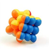 YJ Apvalūs kubeliai 3x3 Maginis kubas 3x3x3 Be lipdukų Greitas sklandus Cubo Magico Profesionali dėlionė Fidget žaislai Begalybė yellow
