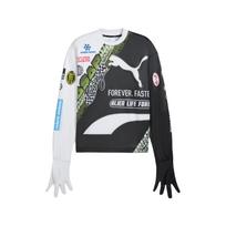 PUMA x A$AP ROCKY Padangos pirštinė ilgomis rankovėmis T‑marškinėliai Vyriški Baltas Juodas 631714‑02 S