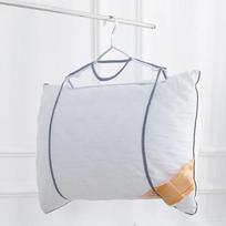 1/2 PCS Hanging Pillow Drying Rack Outdoor Windproof Pillow Drying Net Multifunctional Large Capacity Dryer Bags Organizer 1 pcs 45x55cm šviesiai pilka spalva
