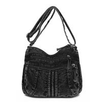 Denim Bag Women's Large Capacity Shoulder Crossbody Bag Middle-aged Mother Bag juoda