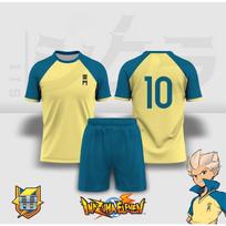 Inazuma Eleven Futbolo Džersio Rinkinys 3D Axel Blaze Spausdinimas Cosplay Anime Marškinėlių Šortų Rinkinys Vyrams Moterims Sportiniai Futbolo Marškinėliai Apranga S