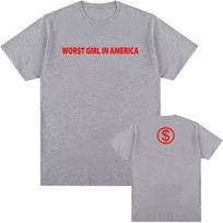 WORT MERGINA AMERIKOJE Marškinėliai Slayyyter Dainininkės Dizainas Grafinis Marškinėlis Unisex Gatvės Stiliaus Trumpomis Rankovėmis Viršus Medvilninis Unisex Marškinėlis Spausdinti Prekės XL