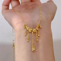 Elegant Luxury Tassel Necklace Versatile Retro Waterdrop Necklace Minimalist Style Exquisite Retro Necklace Women Fashion