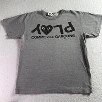 Comme des Garcons PLAY Play Apversto teksto marškinėliai Dydis L Pilki 4XL