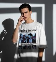 Before Sunrise (1995) Movie T-Shirt – Ethan Hawke Romance Film Tee, Richard Link XL