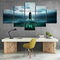 BioShock The Collection vaizdo žaidimo plakato tapyba 5 dalių drobės meno kūrinys svetainės sienos paveikslas spaudinys miegamojo namų dekoras freska 20X35 20X45 20X55CM