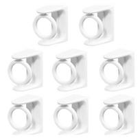8Pcs/Lot Plastic Curtain Rod Holder Strong Hold Rotating Hooks For Hanging Kitchen Utensils Bathroom Supplies 1