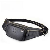 Brand 100% Genuine Leather Waist Packs Fanny Pack Belt Bag Phone Pouch Bags Travel Waist Pack Male Small Waist Bag Leather Pouch juoda