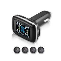 Universal Wireless TPMS Tire Pressure Monitor with 4 External / Internal Sensor