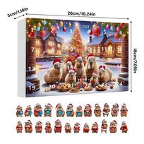 Capybara Advent Christmas 24 Days 3D Acrylic Decor Christmas Tree Capybara Ornament 2026 Countdown Calendar for Home Car Wall 24 DAYS