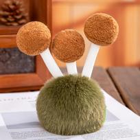 Cute Mushroom Plush Toy Chanterelle & Bamboo Fungus Stuffed Dolls, Kawaii Wild Fungi Collection with Detailed Gills Soft 15cm