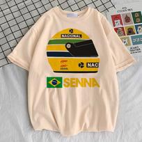 Ayrton Senna marškinėliai mergaitei Vintage moteriški Psichodeliniai 2000-ųjų Klasikiniai Y2k marškinėliai hip hopas anime Patogūs harajuku S