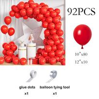 Red Globos Balloons Garland Arch Kit Baby Shower Wedding Anniversary Valentine Day Baby Shower New Year Decoration Background AS Picture
