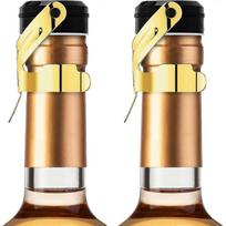 Šampano kamštis, 2 vnt. Nerūdijančio plieno šampano butelio kamštis sandariklis Cava Prosecco putojančiam vynui Kamštis TY 2pcs auksas