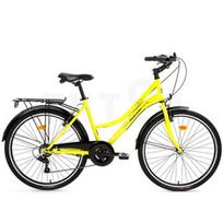 Miesto dviratis Bisan Smile Yellow/Black (ratų dydis: 26", rėmo dydis: 17")