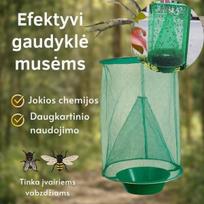 Daugkartinė vabzdžių gaudyklė – efektyvi apsauga be chemikalų ir rūpesčių
