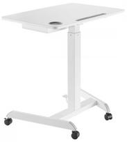 Nešiojamo kompiuterio staliukas reguliuojamo aukščio Maclean Adjustable MC-903W, 80 cm x 56 cm, 75.6 - 112.6 cm, balta sp.