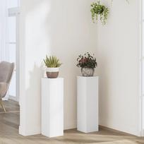 Stovai augalams 2vnt balti 17x17x60cm apdirbta mediena
