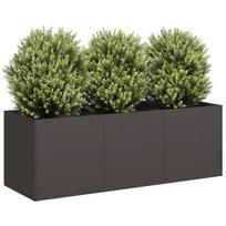 Vazonas juodas 120x40x40 cm šaltai valcuotas plienas